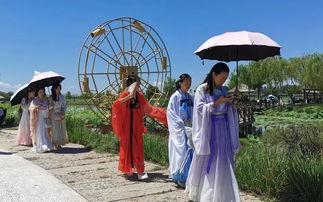 唐妆汉服吃瓜,一场穿越千年的时尚盛宴